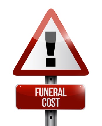 funeral cost warning road sign illustration design graphic